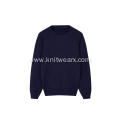 Boy's Knitted Cable Texture Crew-Neck Pullover